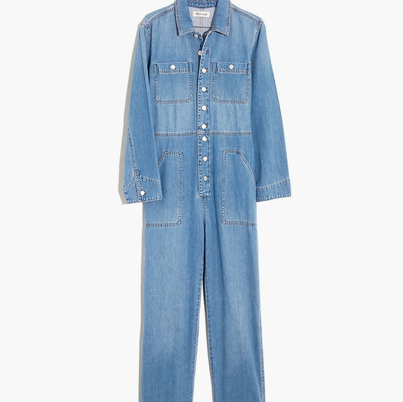 NWT Madewell Denim Jumpsuit in Cosgrove Wash, S - Picture 4 of 5